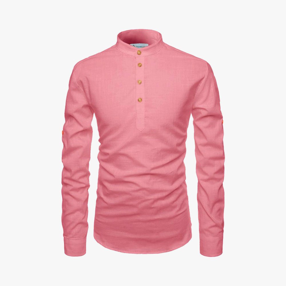 Men Solid Pure Cotton Straight Kurta For Men - Image 6