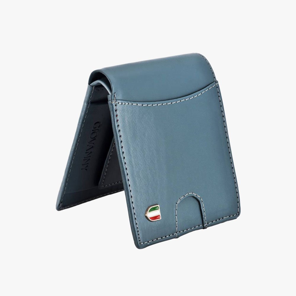 Faux Leather Casual Blue Wallet For Men - Image 2