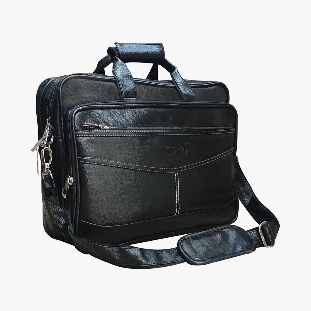 Loggin Synthetic Leather Laptop Executive Bag - Image 12