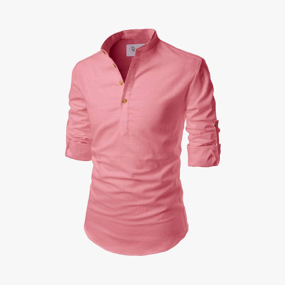 Men Solid Pure Cotton Straight Kurta For Men - Image 8