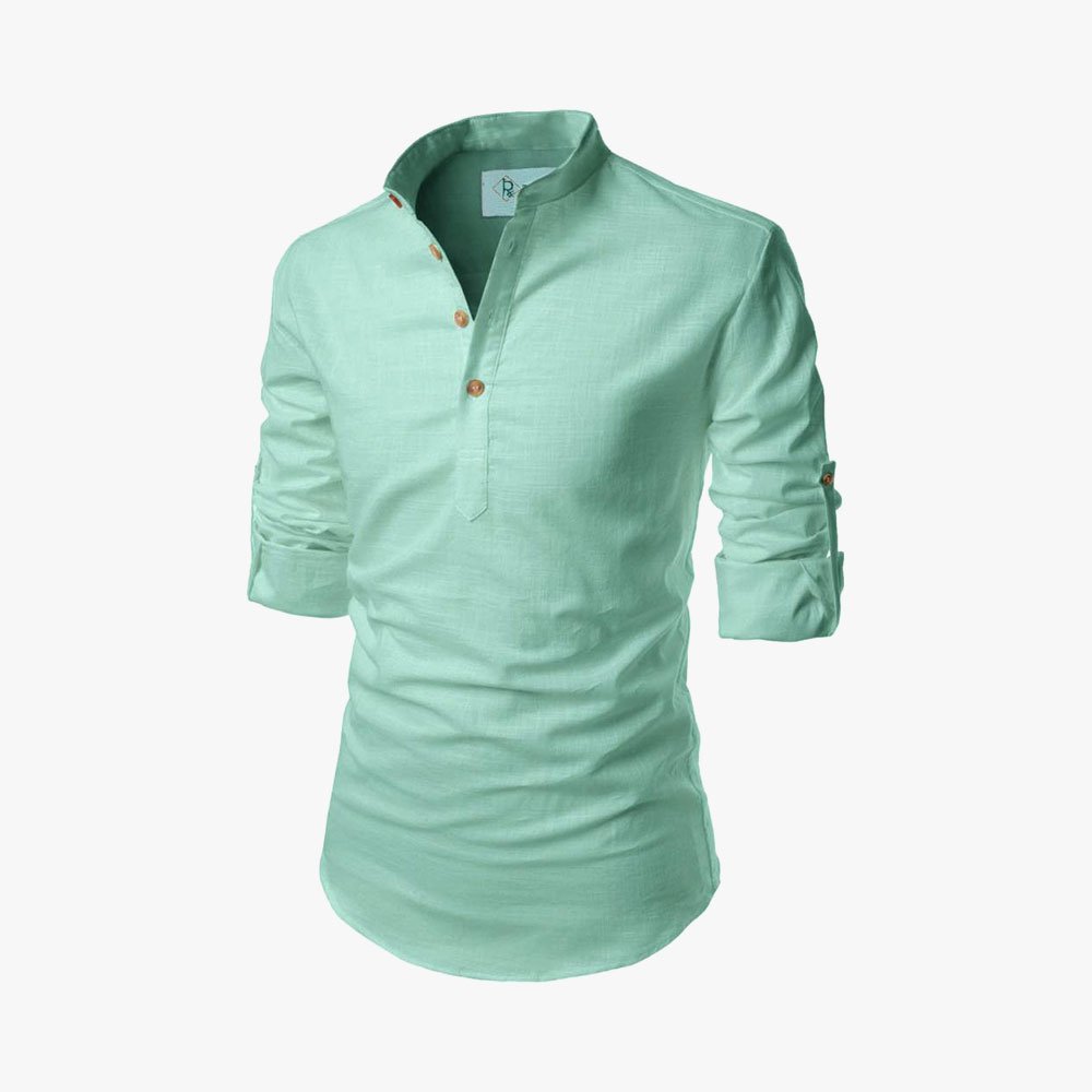 Men Solid Pure Cotton Straight Kurta For Men - Image 11