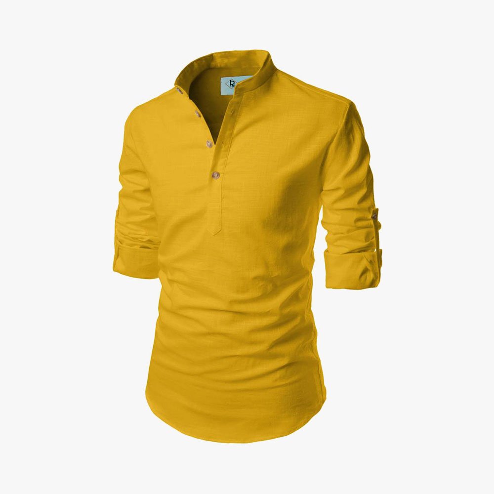 Men Solid Pure Cotton Straight Kurta For Men - Image 14