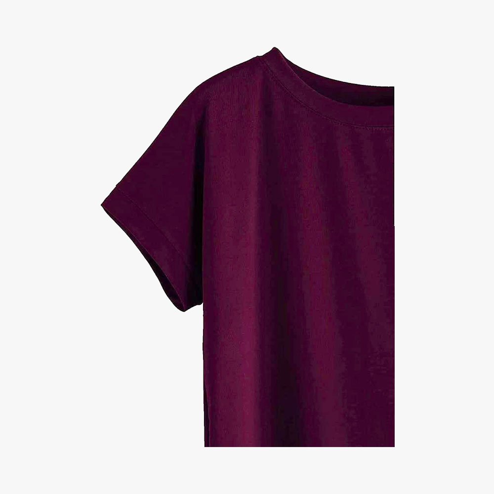 Women Solid Round Neck Cotton T-Shirt - Image 15