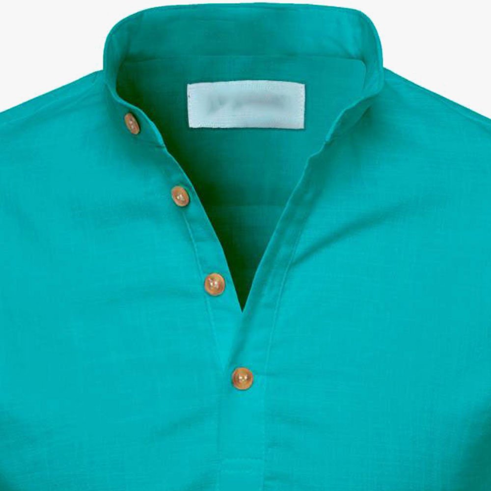 Men Solid Pure Cotton Straight Kurta For Men - Image 4
