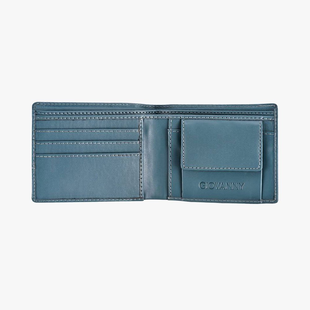 Faux Leather Casual Blue Wallet For Men - Image 5
